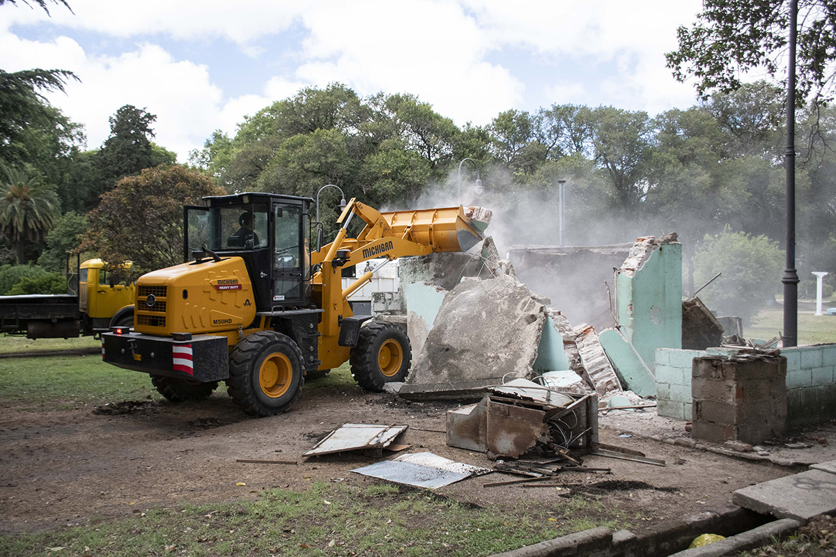 Concluyeron las demoliciones en el Parque Sarmiento